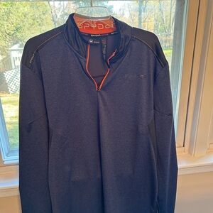 Spyder Navy and Grey Quarter-Zip Pullover